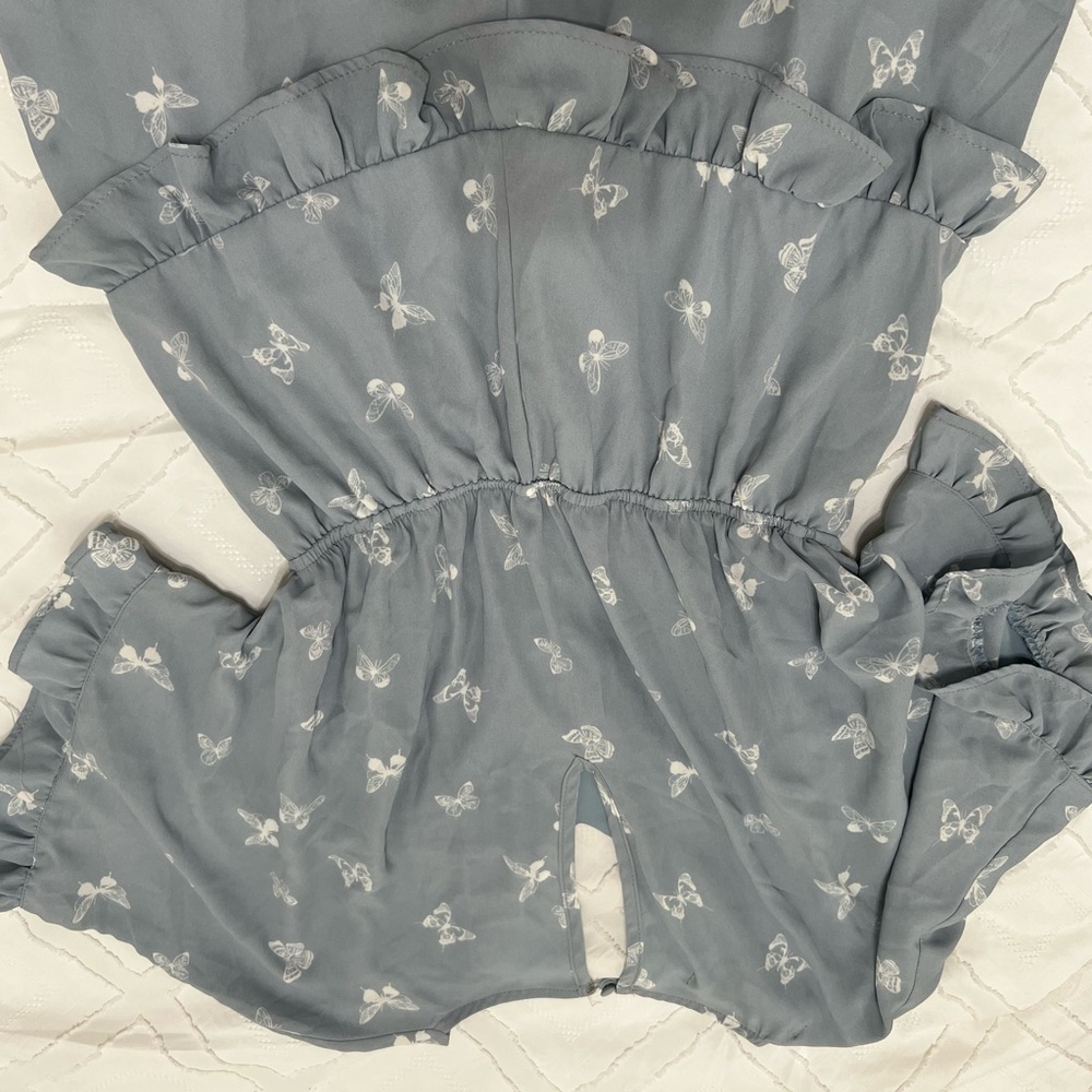 Blue butterfly Romper